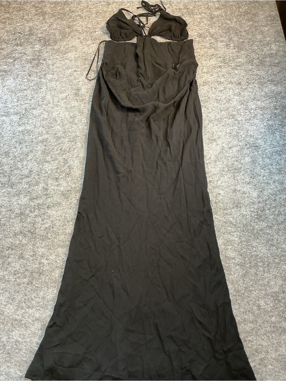 Reformation Black Halter Maxi Dress Size 8